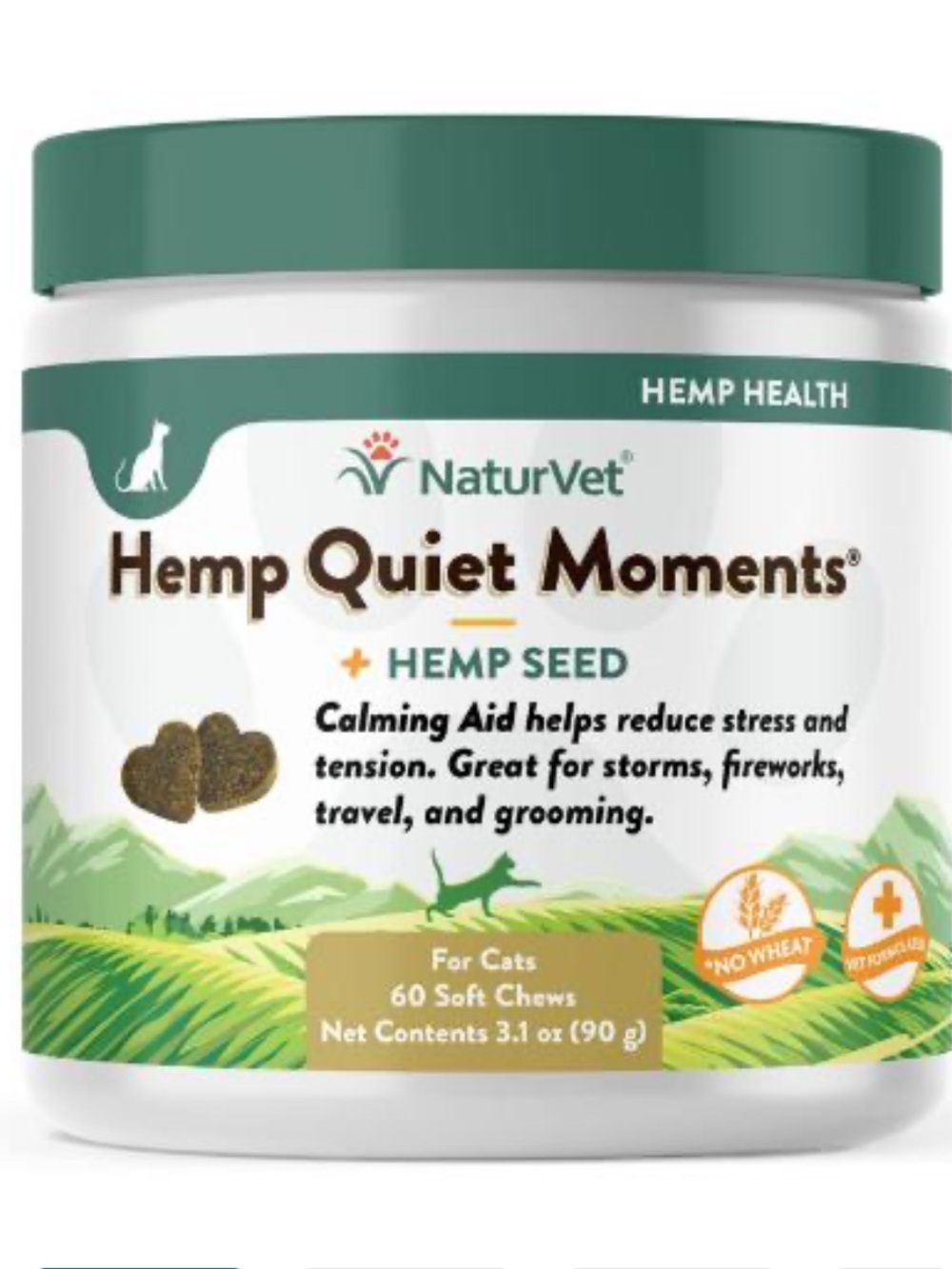 NaturVet Hemp Quiet Moments Calming Soft Cat Chews
